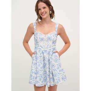 For Love & Lemons Maisie Mini Dress L / Blue